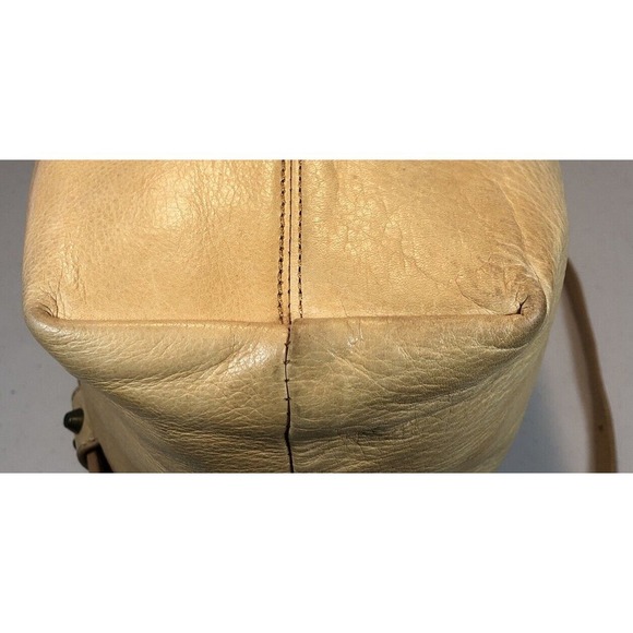 Joelle Hawkens Victory Folder Tan Leather Satchel Convertible Bag Purse READ - Picture 5 of 12